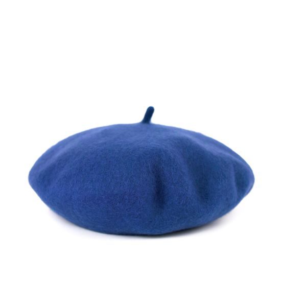 Klasický baret s anténkou modrý