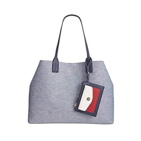 Elegantní kabelka TH Reversible Double-Sided Large Denim Tote