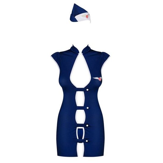 Erotický kostým Stewardess blue