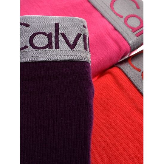 Dámské kalhotky 3pack CALVIN KLEIN Radiant Cotton plum/pink/red