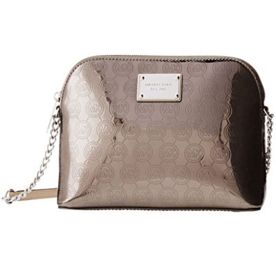 Elegantní kabelka Michael Kors Cindy Large Dome Crossbody MK Signature Nickel