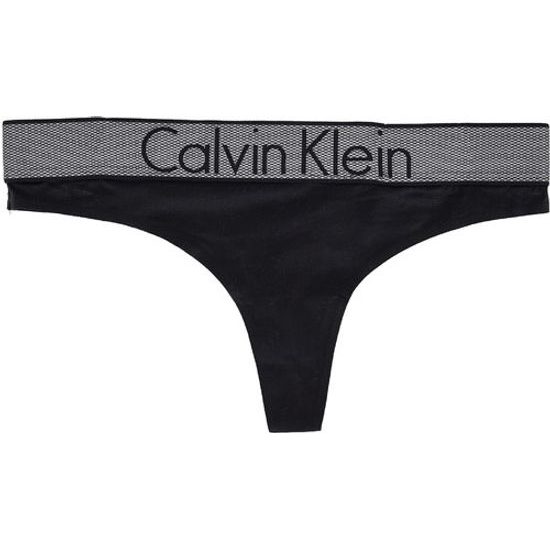 Dámské kalhotky tanga CALVIN KLEIN QF4054E černé