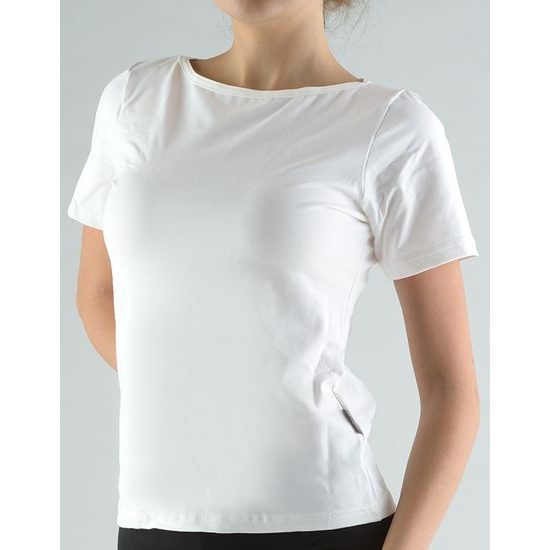 GINA dámské tričko s krátkým rukávem, krátký rukáv, šité, jednobarevné 98023P - bílá