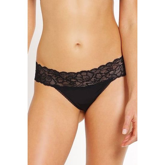 Dámské kalhotky tanga CALVIN KLEIN Seductive Comfort QF1199E černé