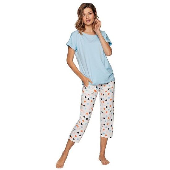 Luxusní dámské pyžamo Lenka modré