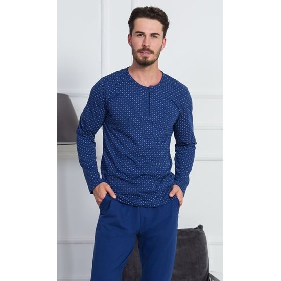 Pánské pyžamo dlouhé Bohdan - modrá