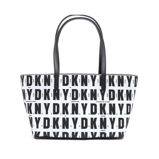 Elegantní černobílá kabelka DKNY Top Zip Shopper