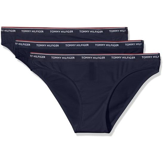 Dámské kalhotky TOMMY HILFIGER Essentials 3pack bikini tmavě modré