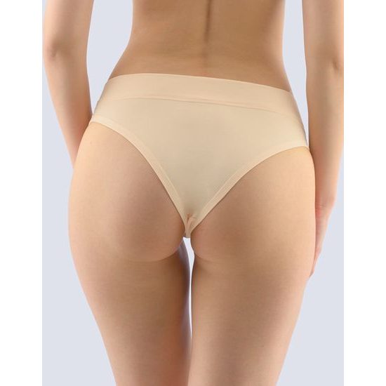 GINA dámské kalhotky bokové - brazilky, šité, jednobarevné 16149P - tělová