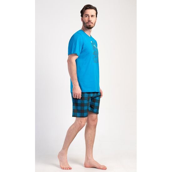 Pánské pyžamo šortky Outdoor - modrá
