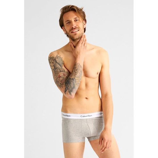 Pánské boxerky CALVIN KLEIN Modern Cotton Stretch 2 pack NB1086A šedá/černá