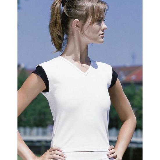 GINA dámské tričko s krátkým rukávem, krátký rukáv, šité 98010P - melta písková