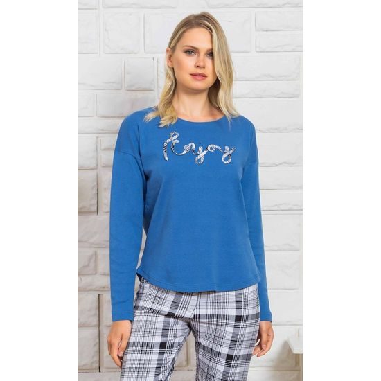 Dámské pyžamo dlouhé Enjoy - modrá