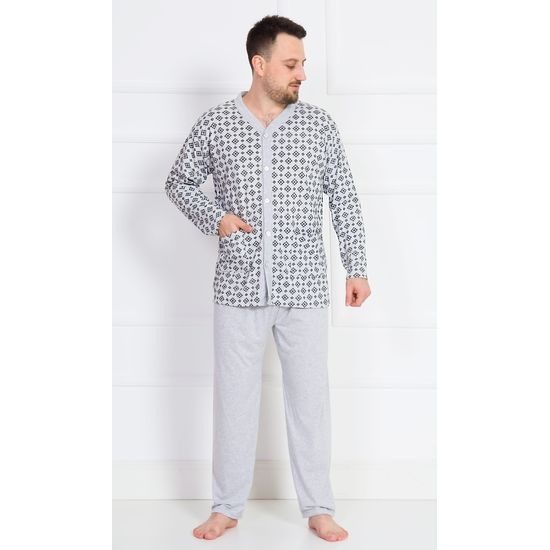 Pánské pyžamo dlouhé Filip - šedá