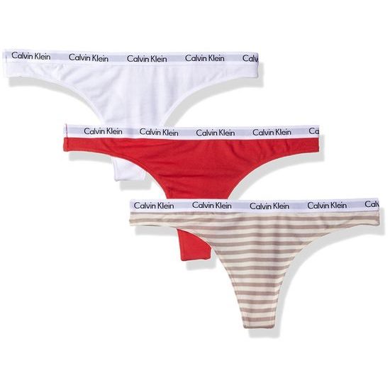 Dámské kalhotky tanga CALVIN KLEIN Carousel 3-pack ODR