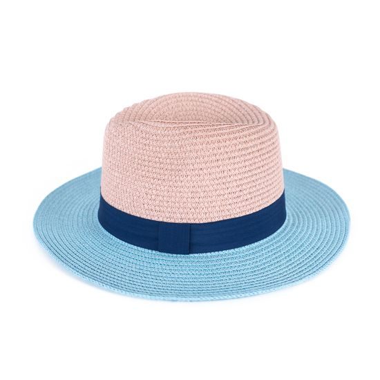 Veselý klobouk fedora světle modrý