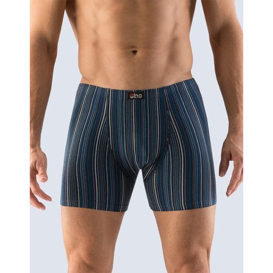 GINA pánské boxerky s delší nohavičkou, delší nohavička, šité Marek 74103P - lékořice atlantic