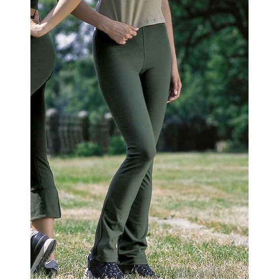 GINA dámské kalhoty zvonové prodloužená délka, dlouhé, šité, klasické, jednobarevné 96008P - písková