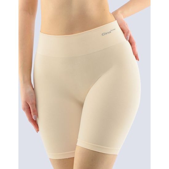 GINA dámské boxerky vyšší, kratší nohavička, bezešvé, klasické, jednobarevné Bamboo PureLine 03017P - tělová