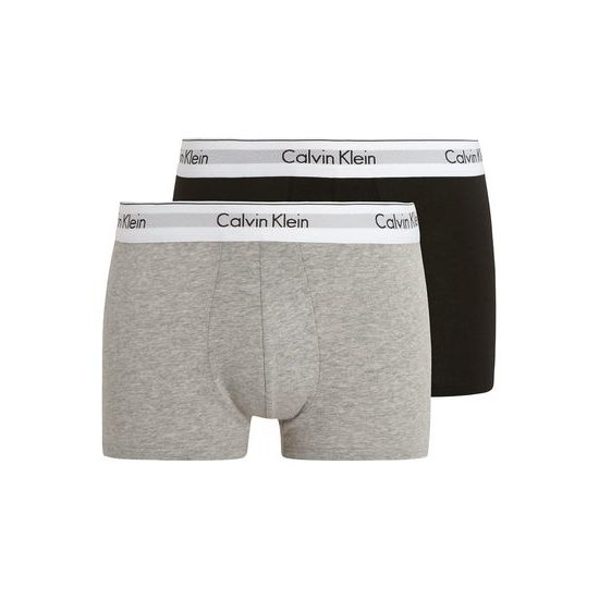 Pánské boxerky CALVIN KLEIN Modern Cotton Stretch 2 pack NB1086A šedá/černá