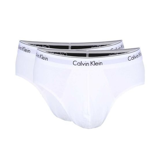 Pánské slipy CALVIN KLEIN Modern Cotton Stretch 2 pack NB1084A bílá