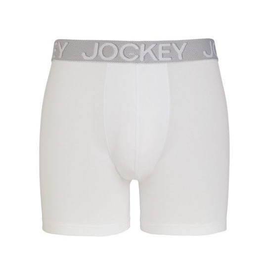 Pánské boxerky JOCKEY 3D-Innovations 2pack s delší nohavičkou bílé