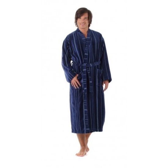 Vestis TERAMO pánské bavlněné kimono - tmavě modrá 5952