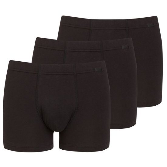 3pack Pánské boxerky s delší nohavičkou JOCKEY Cotton+ černé