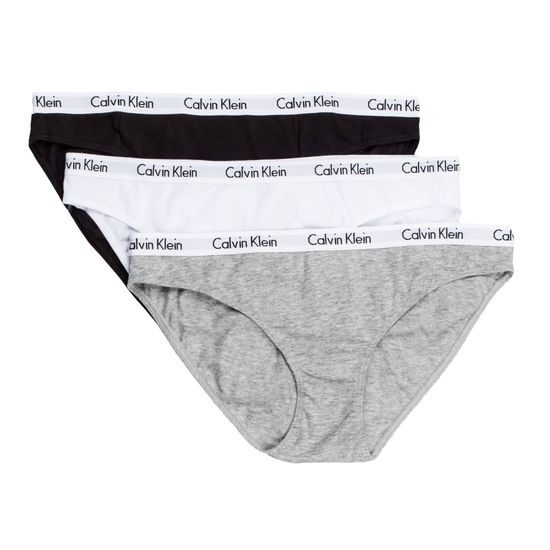 Dámské kalhotky CALVIN KLEIN Carousel 3-pack bikini černá/šedá/bílá