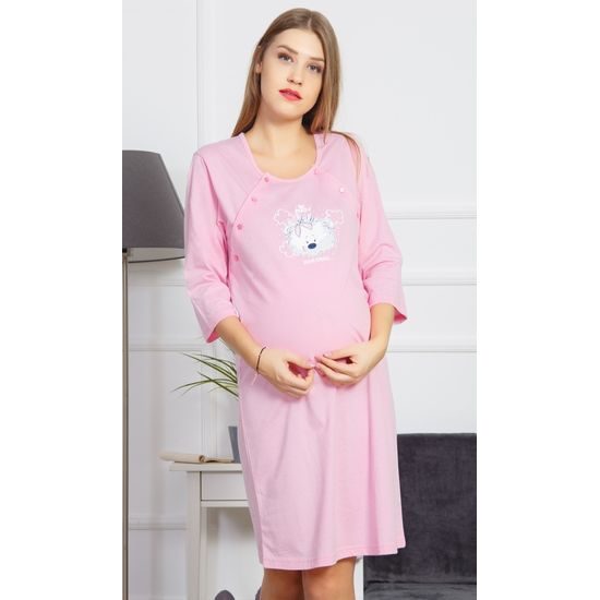 Dámská noční košile mateřská Sofie - světle růžová