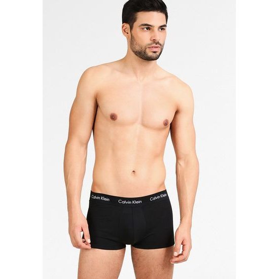 Pánské boxerky CALVIN KLEIN Cotton Stretch 3-pack U2664G-XWB černá