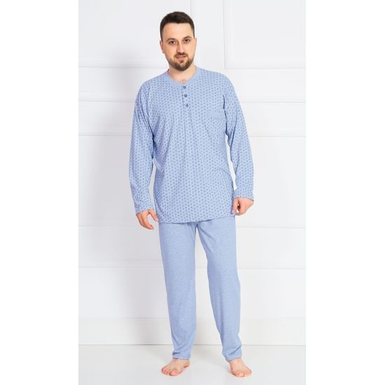 Pánské pyžamo dlouhé Rudolf - světle modrá