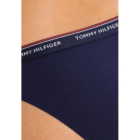 Dámské kalhotky TOMMY HILFIGER Essentials 3pack bikini modrá/červená/bílá