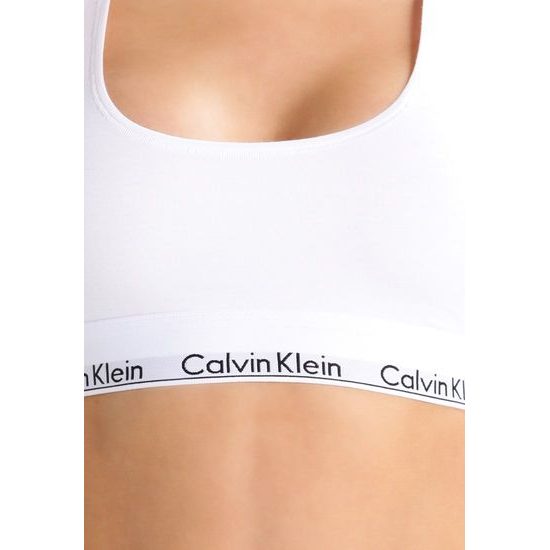 Dámská podprsenka bralette CALVIN KLEIN Modern Cotton F3785E bílá