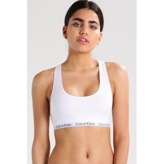 Dámská podprsenka bralette CALVIN KLEIN Modern Cotton F3785E bílá