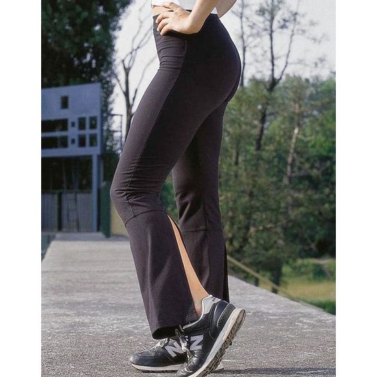 GINA dámské kalhoty zvonové prodloužená délka, dlouhé, šité, klasické, jednobarevné 96031P - vínová