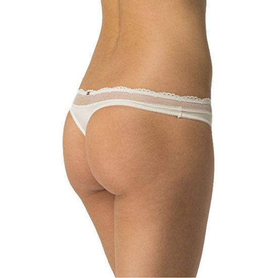 Dámské kalhotky tanga TOMMY HILFIGER Beauty Thong 1387905311-3 Egret