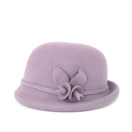 Elegantní klobouk z vlny světle fialový