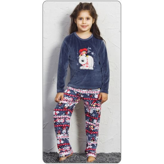 Dětské pyžamo dlouhé polar Friends - tmavě šedá - Vienetta Kids - pyžama  pro holky - DĚTSKÁ PYŽAMA, Oblečení, PRO DĚTI - SILENTE.cz - Pohodlné noční  prádlo, župany a spodní prádlo pro Váš pohodový den!