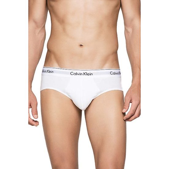 Pánské slipy CALVIN KLEIN Modern Cotton Stretch 2 pack NB1084A bílá