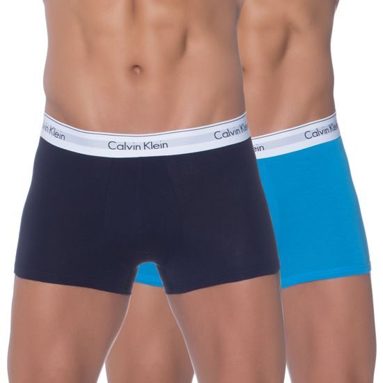 Pánské boxerky CALVIN KLEIN Modern Cotton Stretch 2pack NB1086A modrá/navy