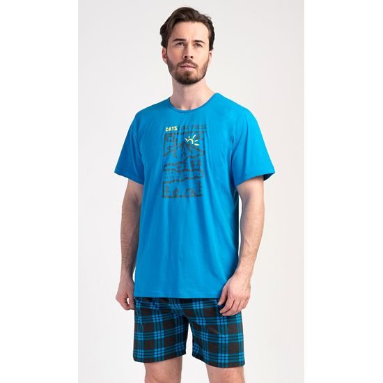 Pánské pyžamo šortky Outdoor - modrá