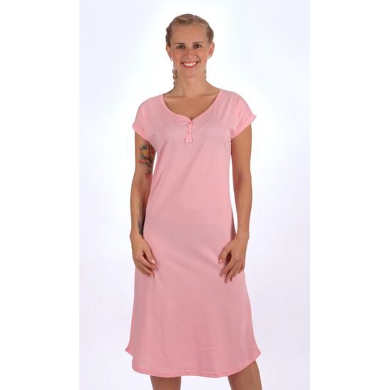 Dámská noční košile s krátkým rukávem VIENETTA Jarmila - světle růžová