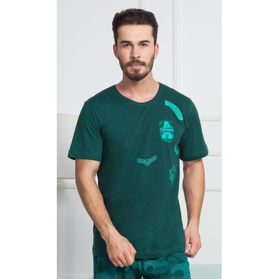 Pánské pyžamo šortky Air force - smaragdová