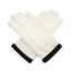 Kožíškové dvoubarevné rukavičky bílé
