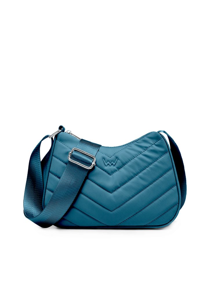 VUCH Liva Blue.

Hlavní zapínání na zip 
Prošívaný povrch 
Vnitřní kapsa na zip, přihrádka na drobnosti 
Široký nastavitelný crossbody popruh
 Crossbody 
Nestárnoucí klasika, kterou můžeš nosit v létě i zimě, do práce i na prochajdu, k teniskám i lodičkám.