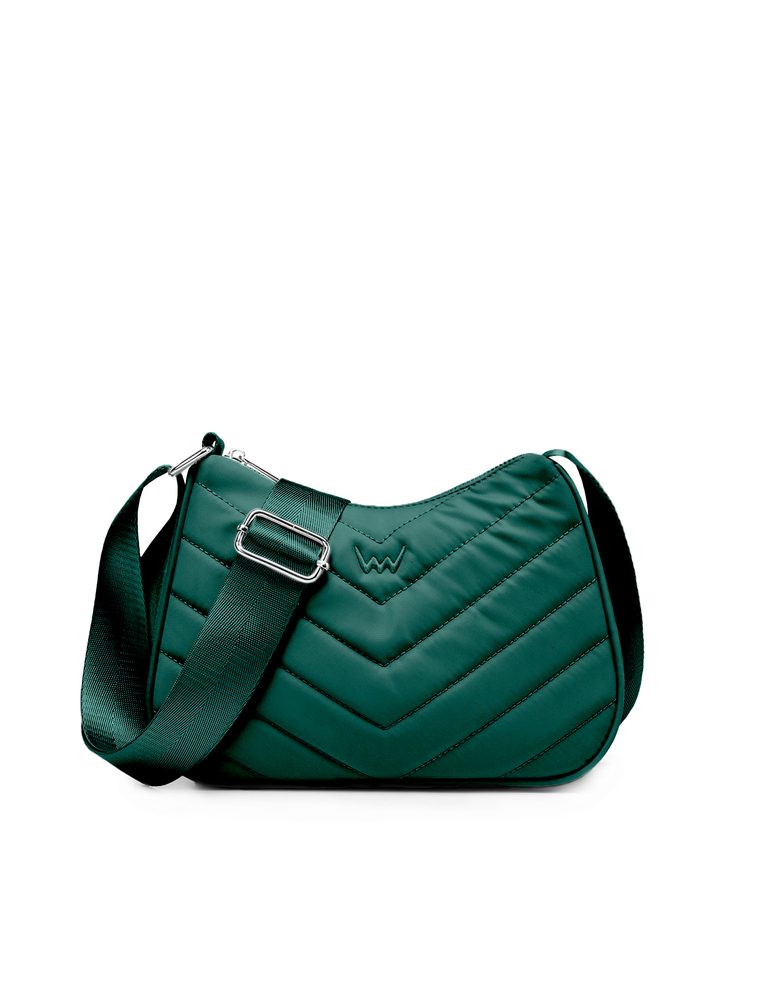 VUCH Liva Green.

Hlavní zapínání na zip 
Prošívaný povrch 
Vnitřní kapsa na zip, přihrádka na drobnosti 
Široký nastavitelný crossbody popruh
 Crossbody 
Nestárnoucí klasika, kterou můžeš nosit v létě i zimě, do práce i na prochajdu, k teniskám i lodičkám.