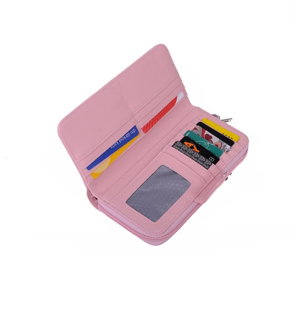 Dámská růžová peněženka ze syntetické kůže No Dots Collection - HOLI - Vuch