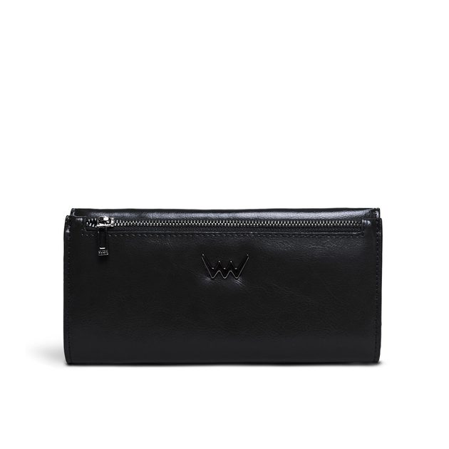 Dámská černá peněženka z pravé kůže Leather Collection - ADELINE - Vuch