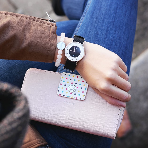 Dámská růžová peněženka s puntíky ze syntetické kůže Dots 
